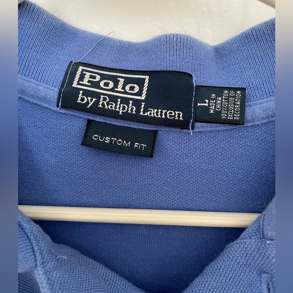 Men’s large blue Polo Ralph Lauren collared shirt - Picture 3 of 3